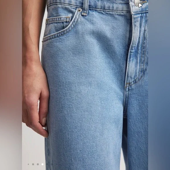 NA-KD Cotton Wide Low Waist Light Blue Jeans size US- 10(L), EU-40 - Picture 7 of 10